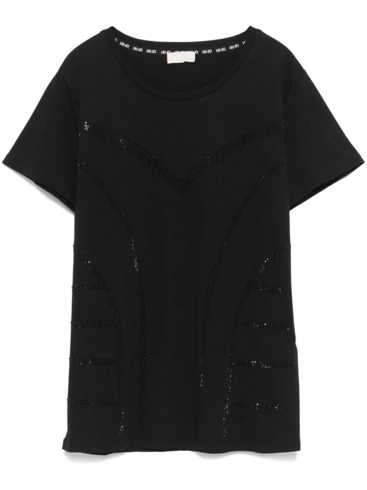 LIU JO rhinestone-embellished T-shirt - Black Cover