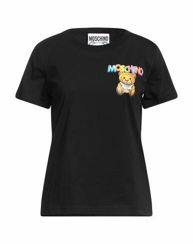 Moschino Woman T-shirt Black Organic cotton Cover