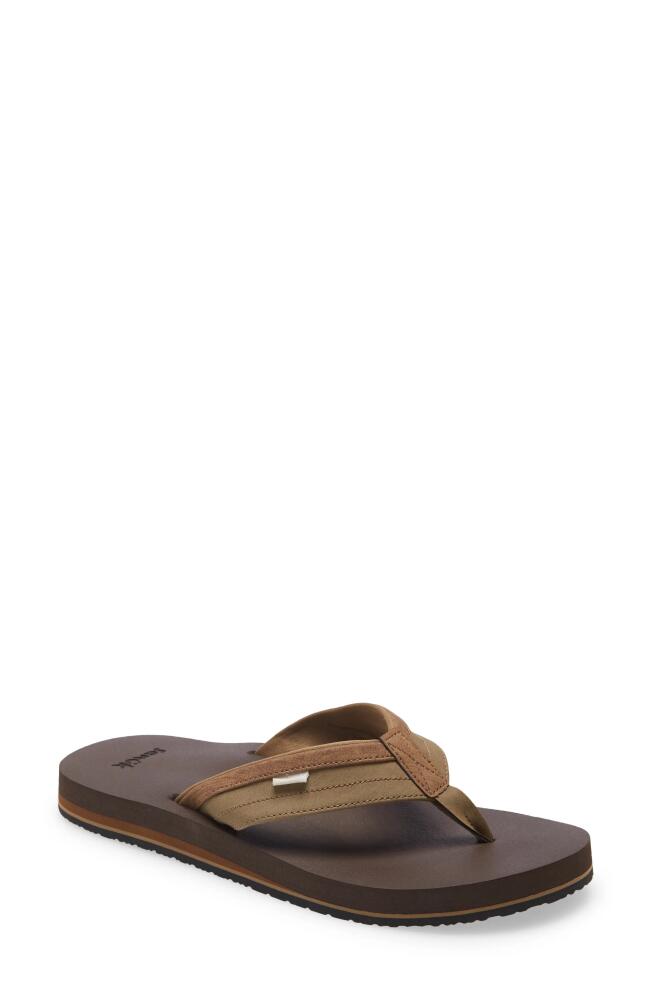 Sanuk Ziggy Water Friendly Flip Flop in Tan Cover