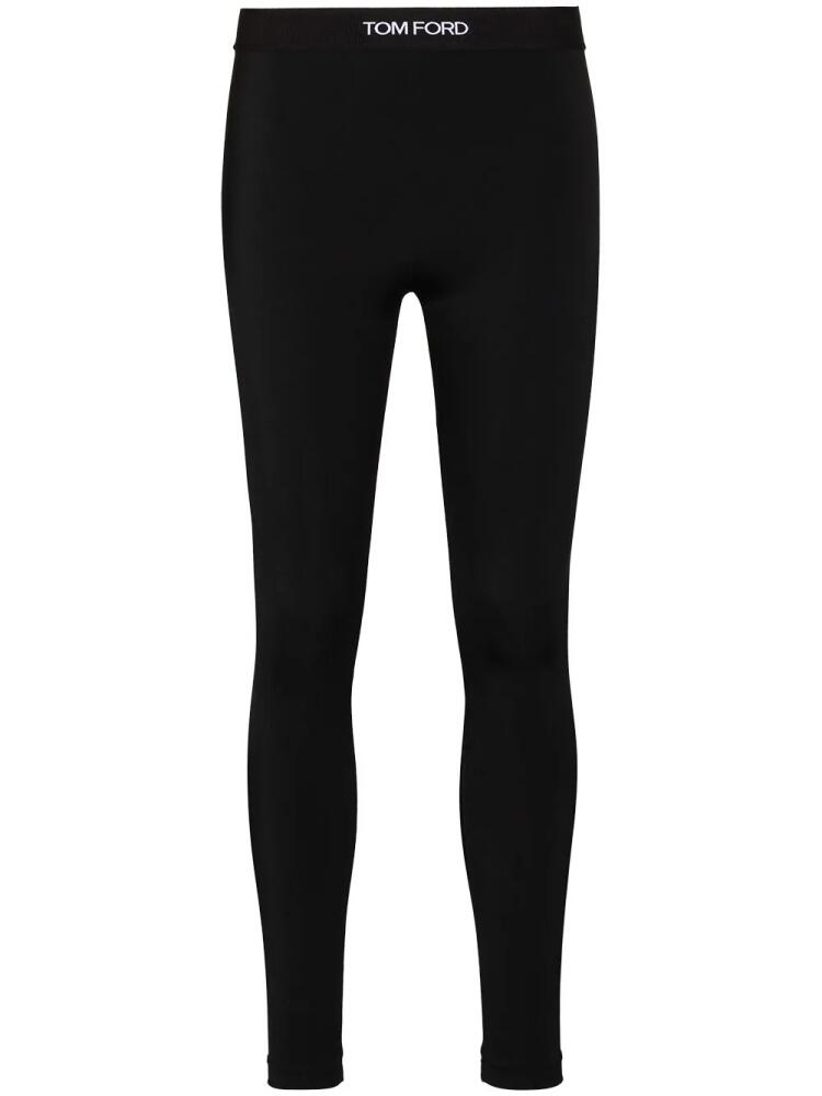 TOM FORD logo-waistband leggings - Black Cover