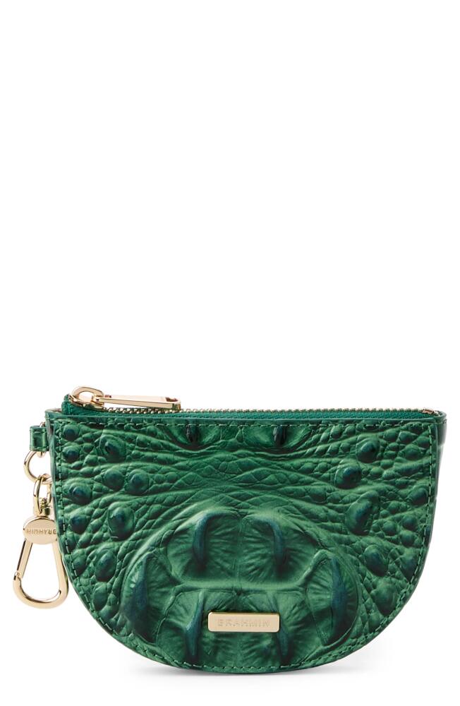 Brahmin Britt Croc Embossed Leather Coin Purse in Parakeet Cover