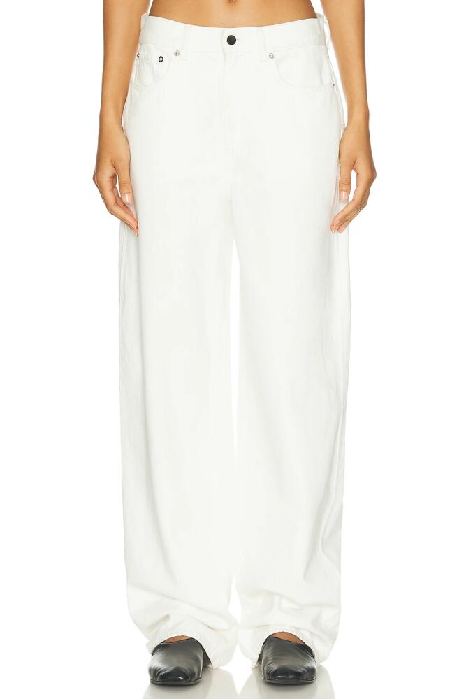 Loulou Studio Samur Straight Leg in White Cover