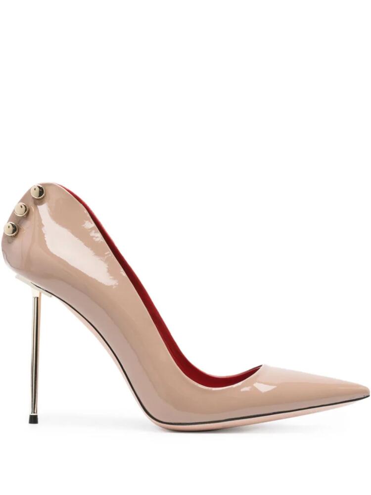 HARDOT Supreme Ass Metallic-heel 101mm patent-finish pumps - Neutrals Cover