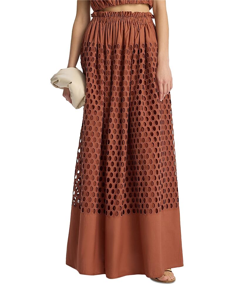 A. l.c. Flora Eyelet Maxi Skirt Cover