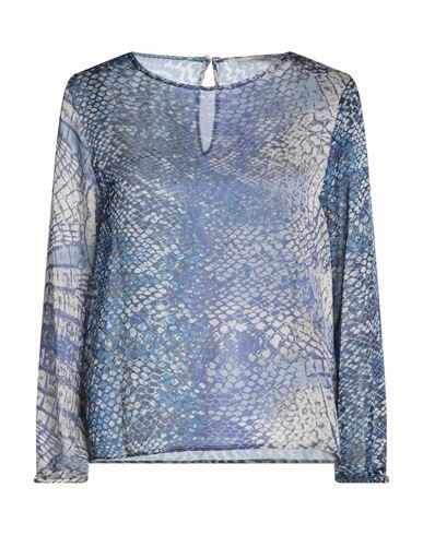 Biancoghiaccio Woman Top Blue Polyester Cover