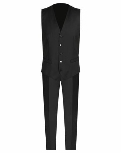 Dolce & gabbana Man Suit Black Virgin Wool Cover