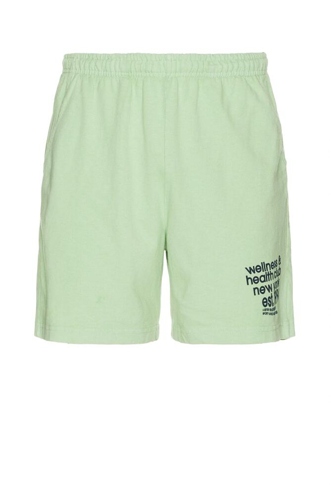 Sporty & Rich Usa Health Club Gym Shorts in Mint Cover