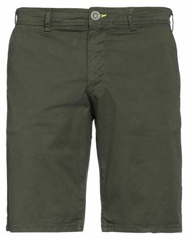 Shockly Man Shorts & Bermuda Shorts Military green Cotton, Elastane Cover