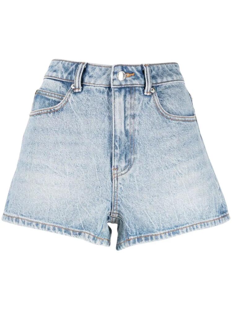 Alexander Wang Shorty high-rise denim shorts - Blue Cover