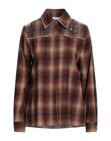 Sfizio Woman Shirt Rust Viscose, Polyester, Wool, Elastane Cover