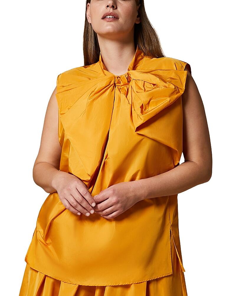 Marina Rinaldi Bow Front Taffeta Top Cover