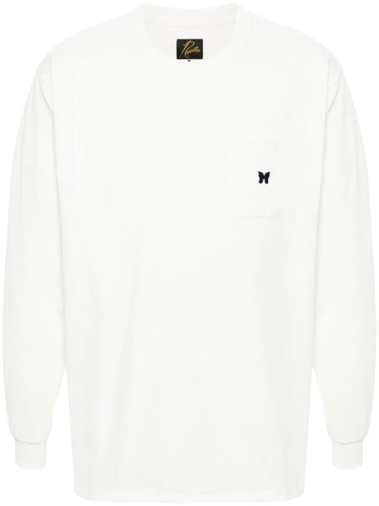 Needles logo-appliqué jersey sweatshirt - White Cover