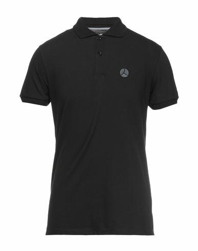 People Of Shibuya Man Polo shirt Black Cotton, Elastane Cover