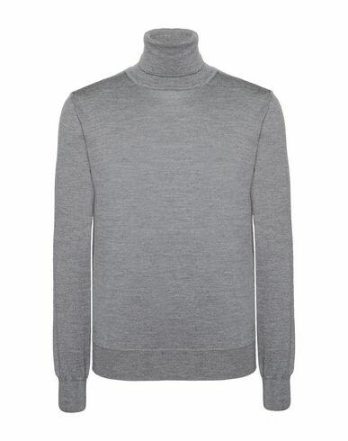 8 By Yoox Merino Wool Essential Roll-neck Sweater Man Turtleneck Grey Merino Wool Cover