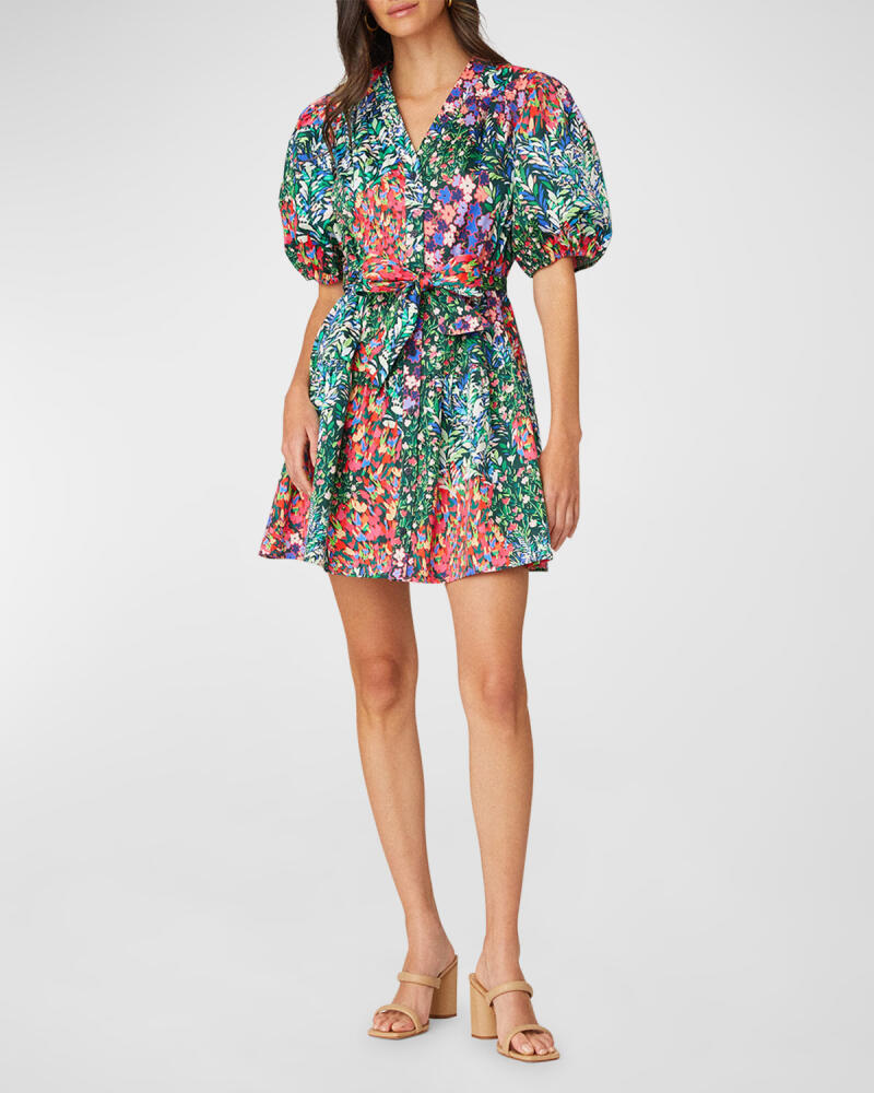 Shoshanna Miyah Floral-Print Puff-Sleeve Mini Dress Cover