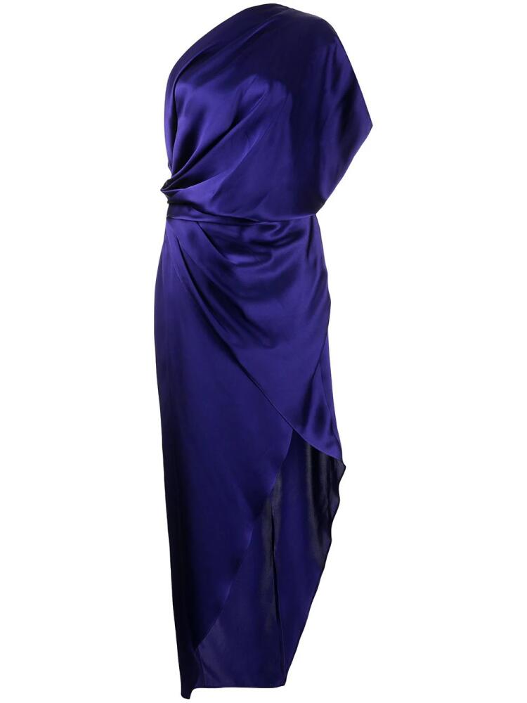 Michelle Mason draped silk midi dress - Purple Cover