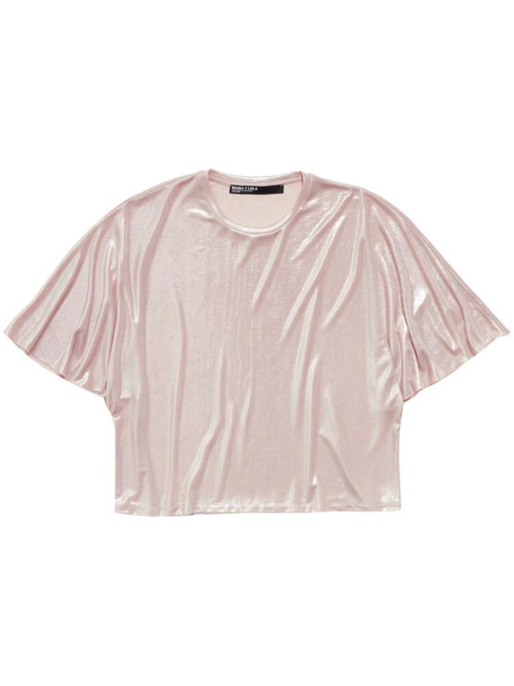 Bimba y Lola metallic boxy T-shirt - Pink Cover