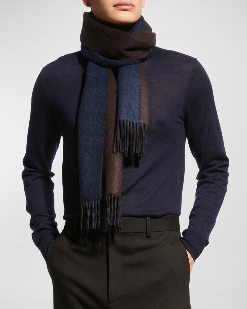 Neiman Marcus Men's Double-Face Cashmere Scarf Cover