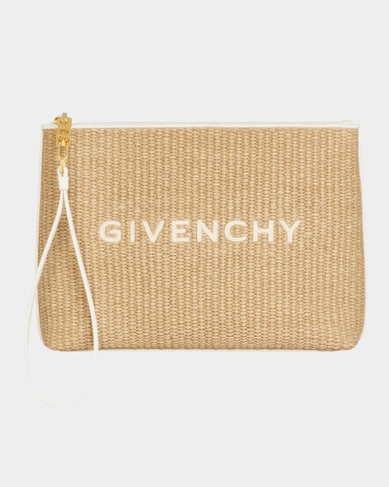 Givenchy Travel Pouch Clutch Bag in Raffia Cover