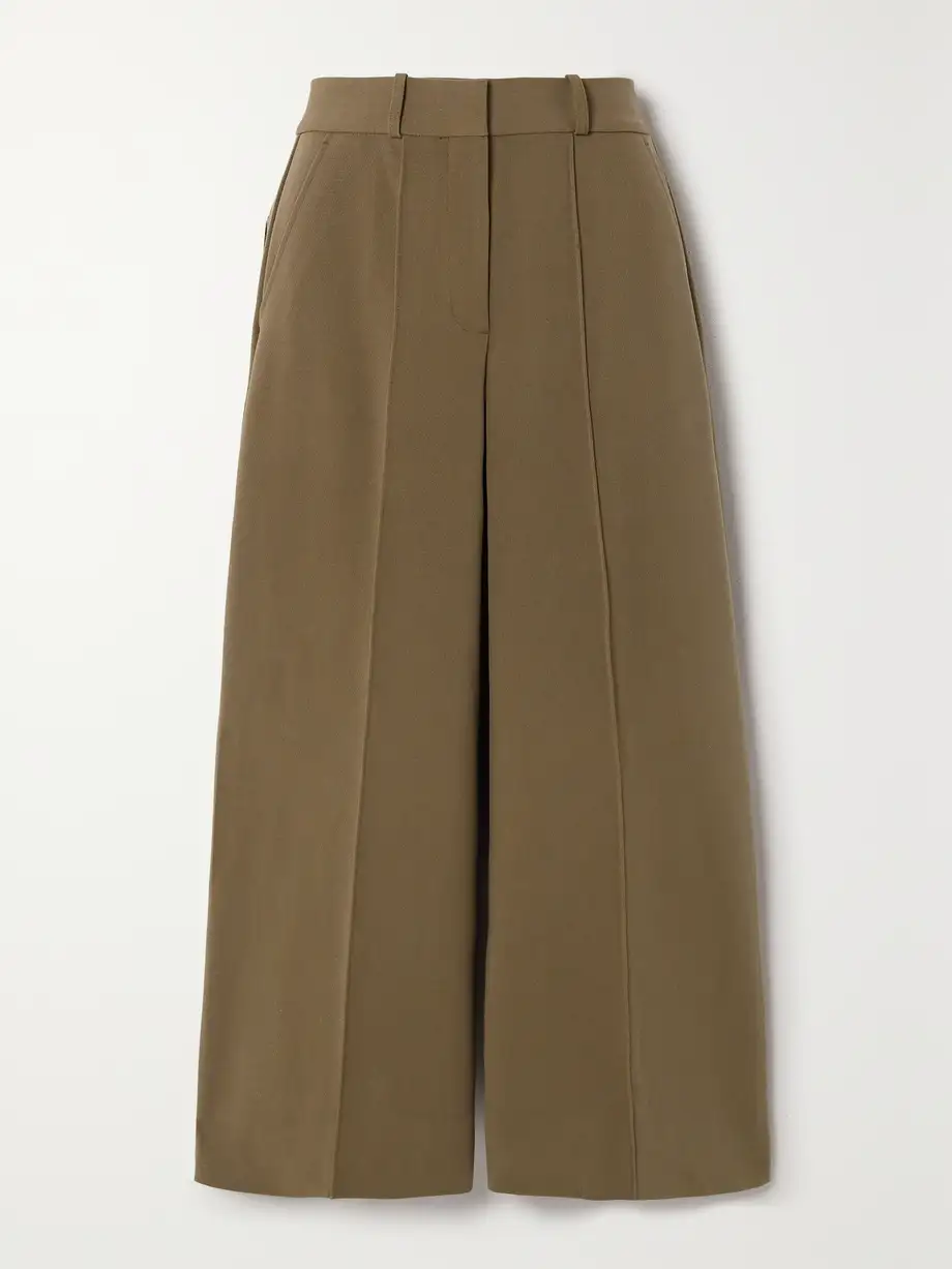 Cult Gaia - Caro Cropped Woven Wide-leg Pants - Brown Cover