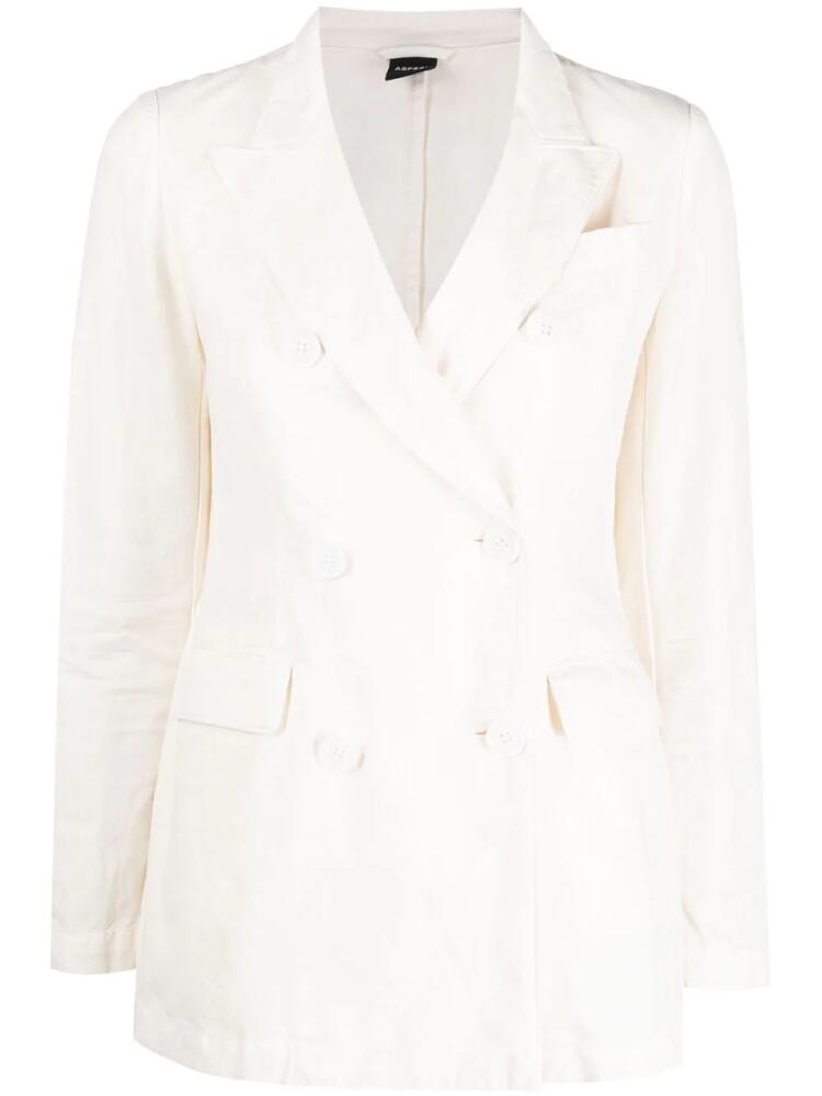 ASPESI double-breasted short coat - White Cover