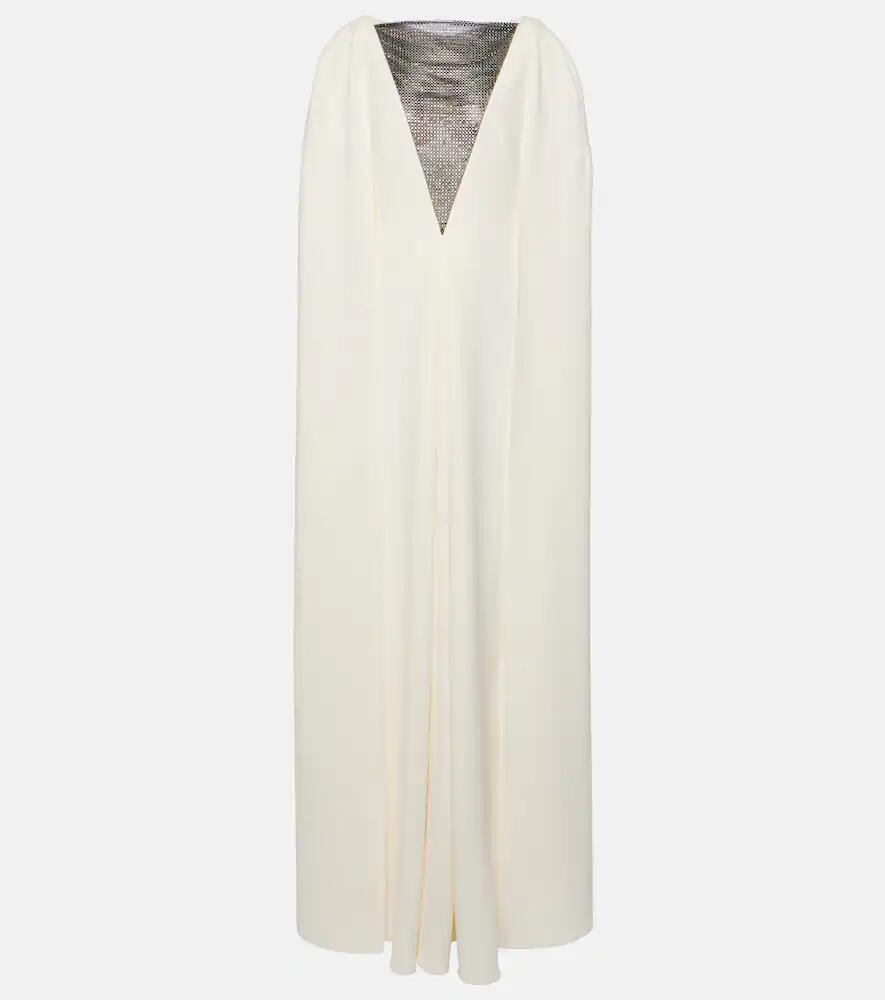 Safiyaa Abrielle embellished caped gown Cover