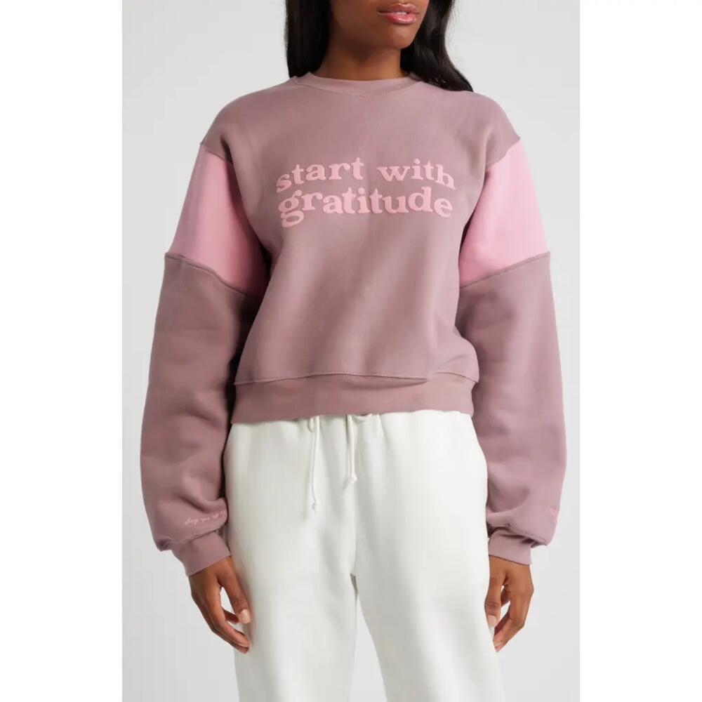 THE MAYFAIR GROUP Start with Gratitude Sweatshirt in Pink Cover