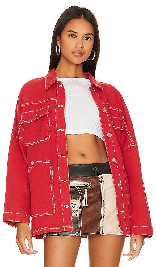 superdown Davey Denim Jacket in Red Cover