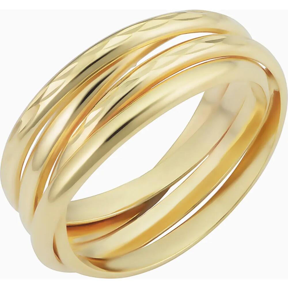 Oradina 14K Yellow Gold Echelon Ring Cover