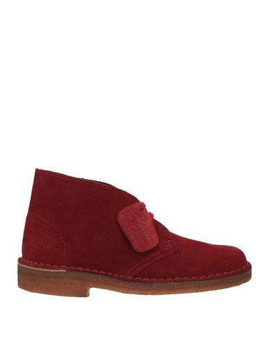 Clarks Originals Woman Ankle boots Red Leather Cover