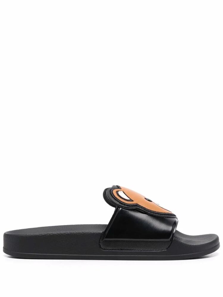 Moschino Teddy Bear motif slides - Black Cover