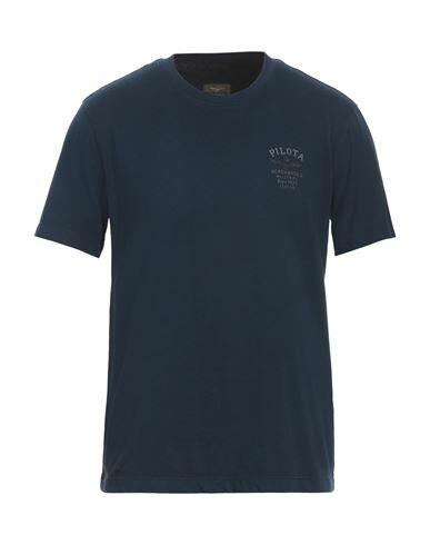 Aeronautica Militare Man T-shirt Navy blue Cotton Cover