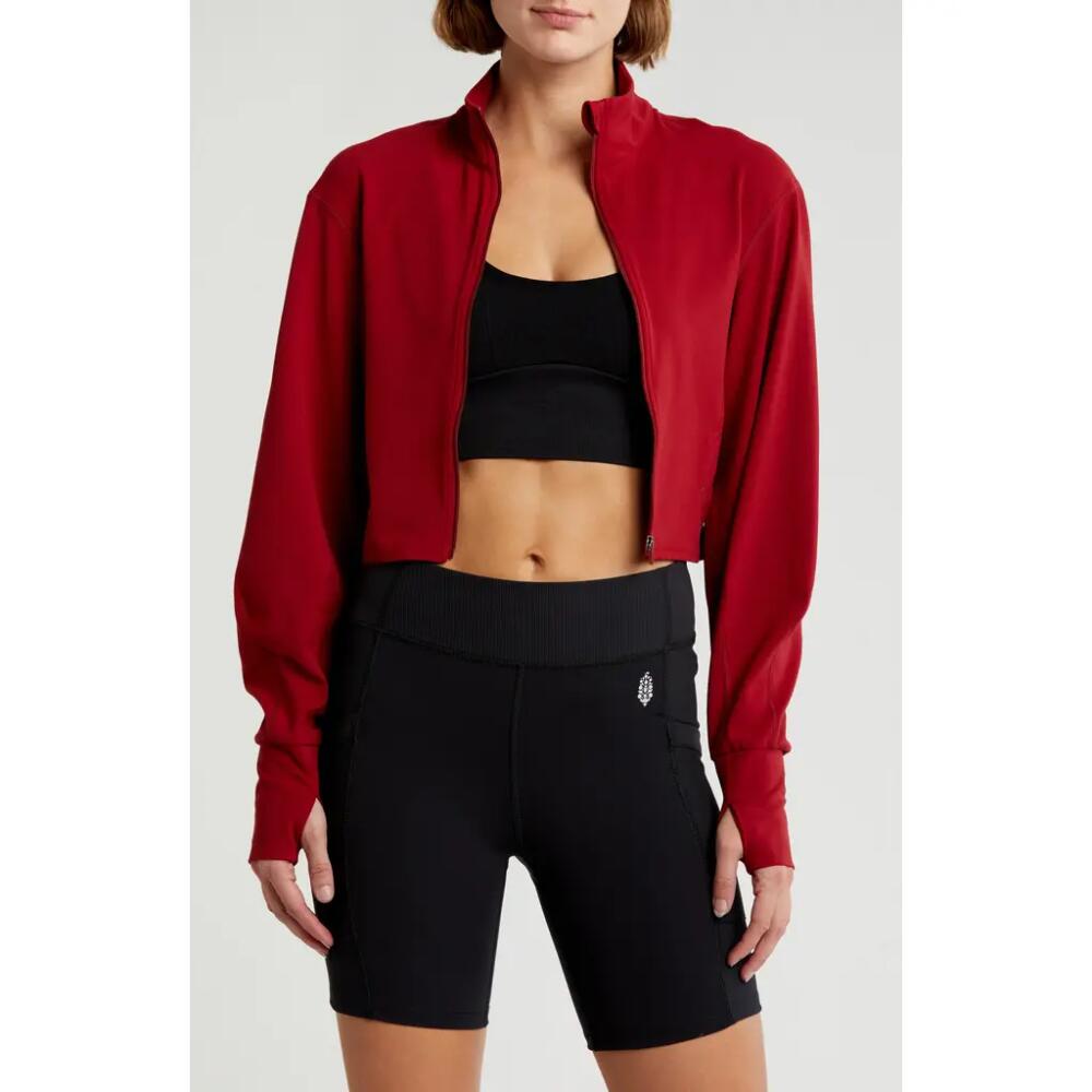 FP Movement by Free People Never Better Cozy Jacket in Crimson Cover