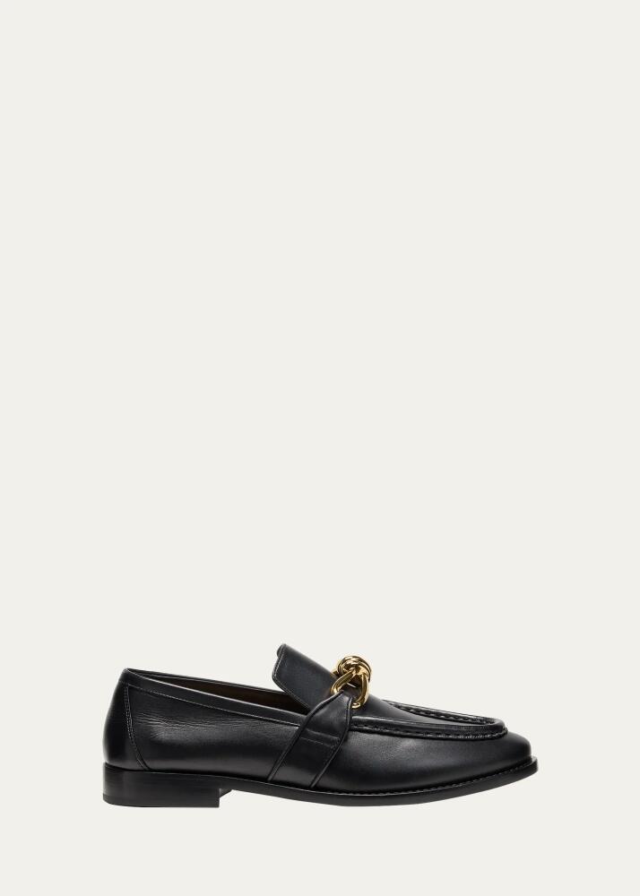 Bottega Veneta Men's Astaire Metallic Knot Napa Loafers Cover