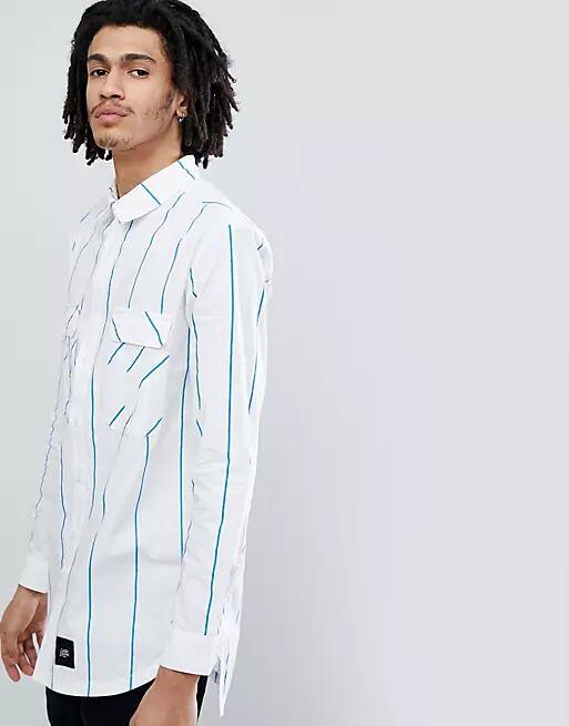 Sixth June oversized shirt with blue stripes Cover