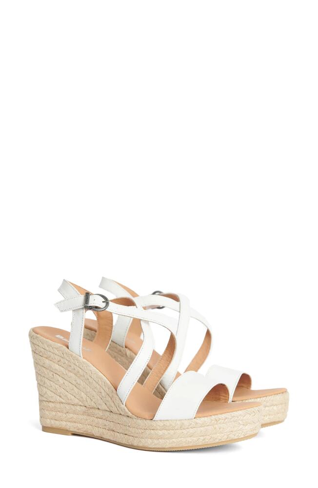 Barbour Lucia Espadrille Wedge Sandal in White Cover