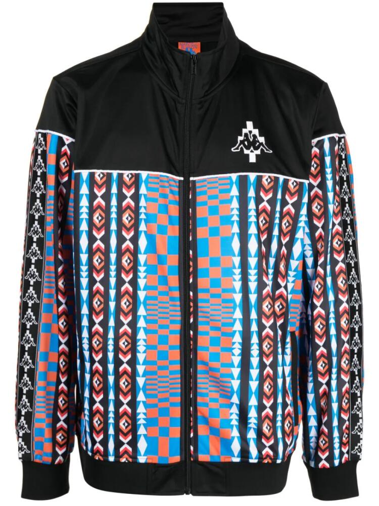 Marcelo Burlon County of Milan x Kappa geometric-print track jacket - Black Cover