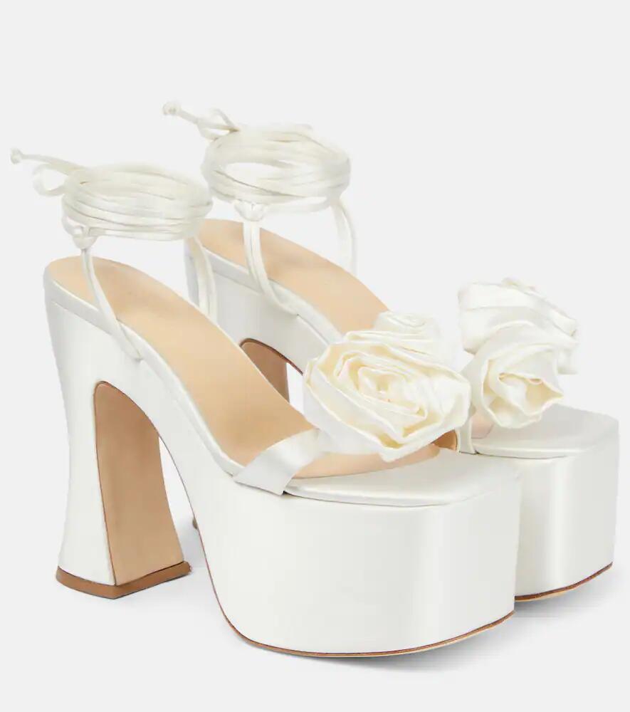 Magda Butrym Rosette satin platform sandals Cover