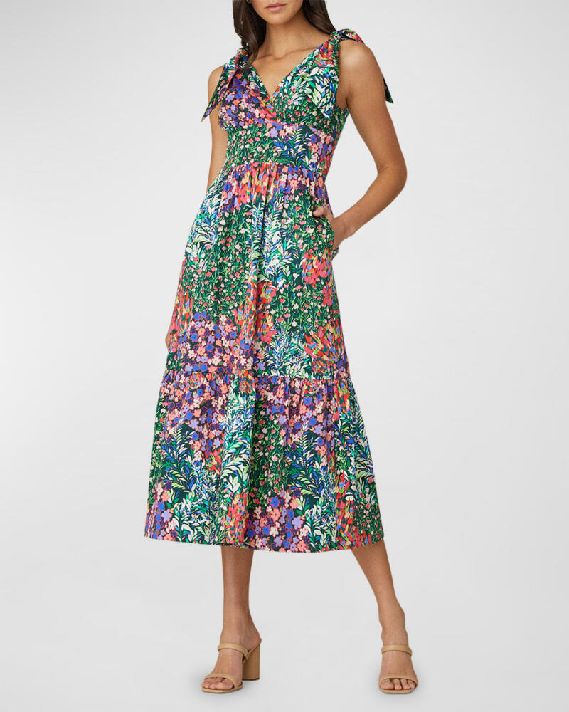 Shoshanna Felda Floral-Print Empire Midi Dress Cover