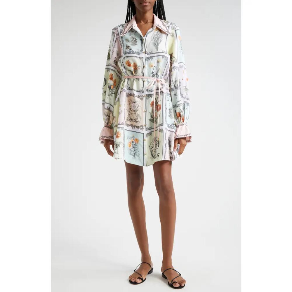 Camilla Long Live Letterpress Long Sleeve Linen Shirtdress Cover