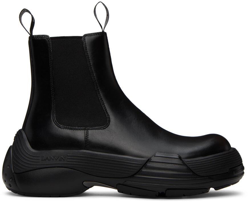 Lanvin Black Flash-X Bold Chelsea Boots Cover