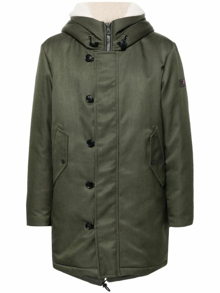 Peuterey logo-patch coat - Green Cover