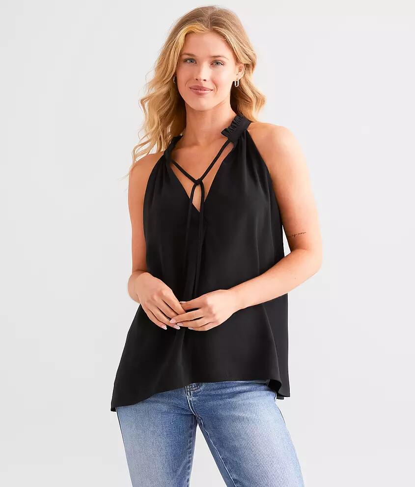 Hyfve Ruffle High Neck Tank Top Cover