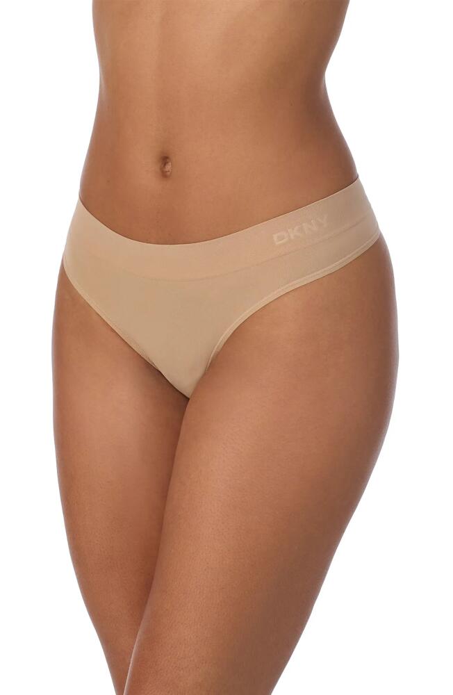 DKNY LiteWear Seamless Thong in Glow Cover