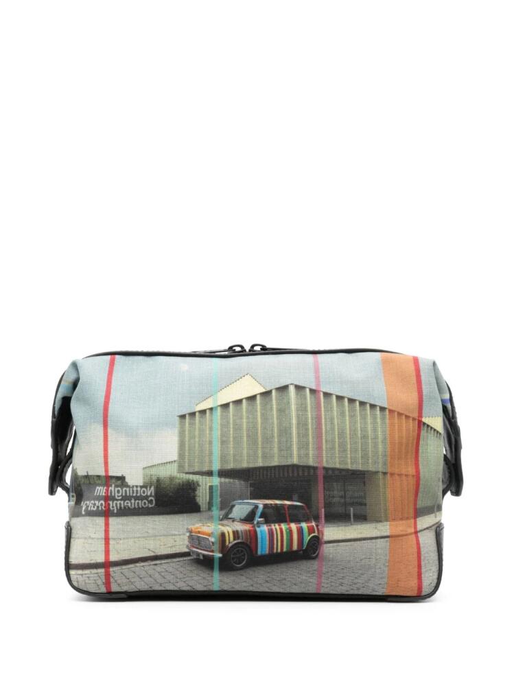 Paul Smith Nottingham Mini-print wash bag - Black Cover