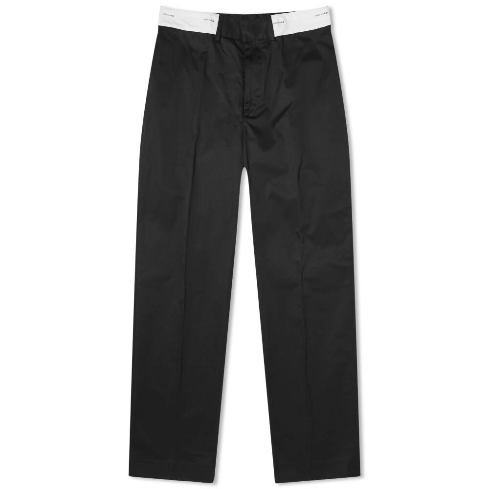 Palm Angels Men's Sartorial Waistband Straight Leg Pant in Black Cover