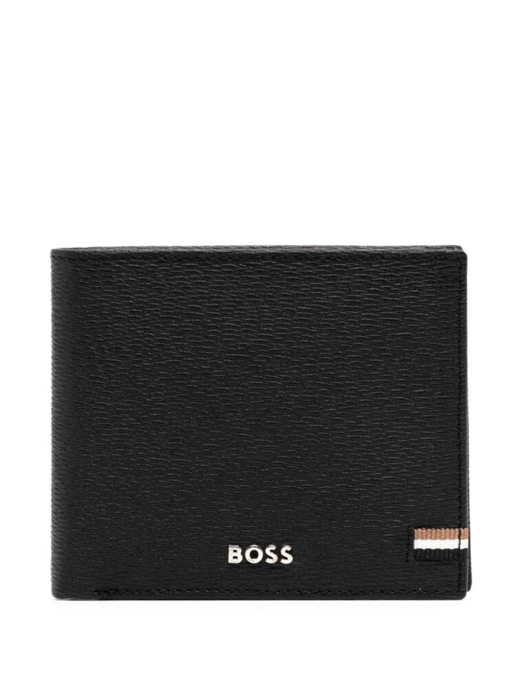 BOSS logo-lettering bi-fold wallet - Black Cover