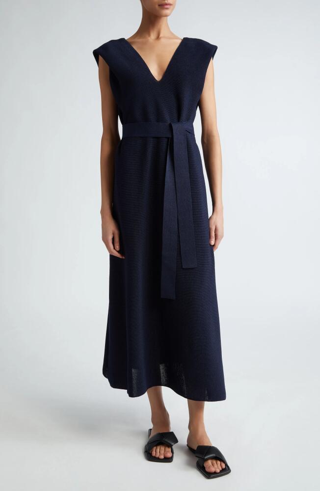 CFCL Washi Belted Sleevless Dress in Black-Navy Cover