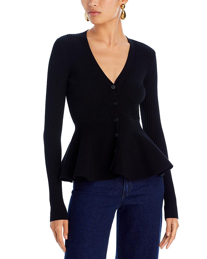 Jason Wu Collection Button Front Peplum Sweater Cover