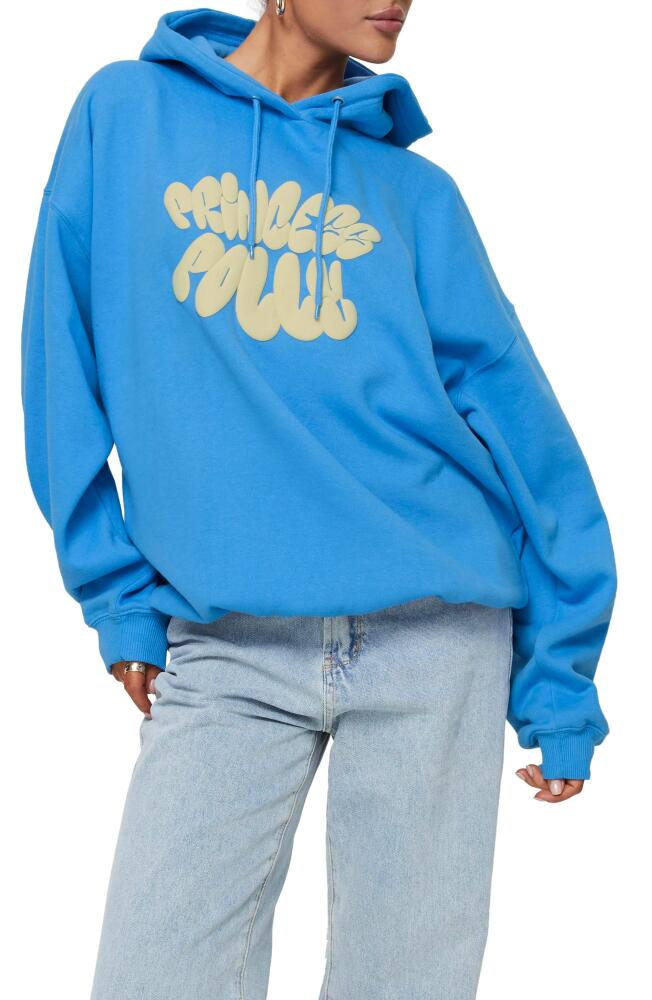 Princess Polly Logo Graphic Hoodie in Blue/Yellow Cover